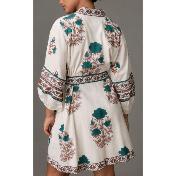 NWT Anthropologie Sue Sartor Flounce Shorty Dress-sz Medium Petite - Picture 2 of 12